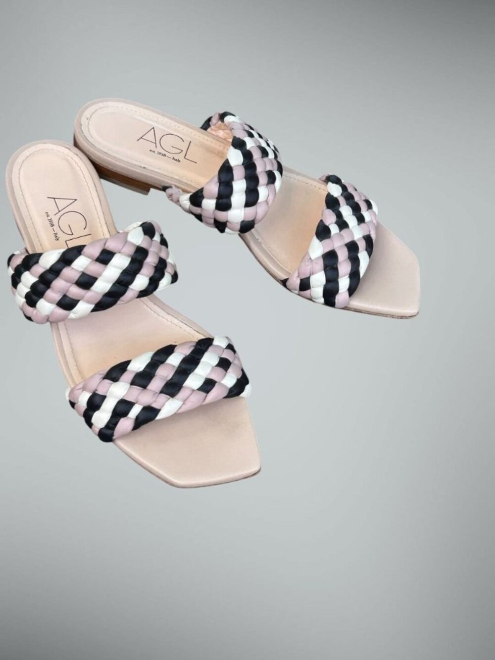 AGL Attilio Giusti Leombruni Woven Braided Sandals Size 40